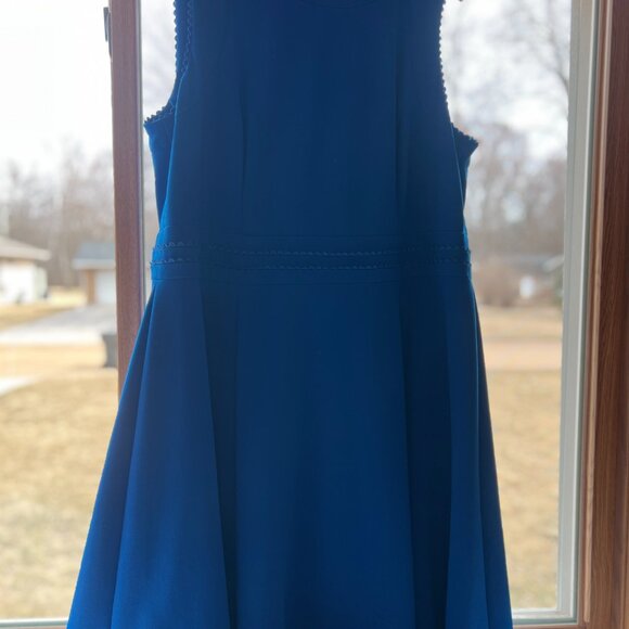 Blue Scalloped Calvin Klein Plus Size Dress - Picture 1 of 5
